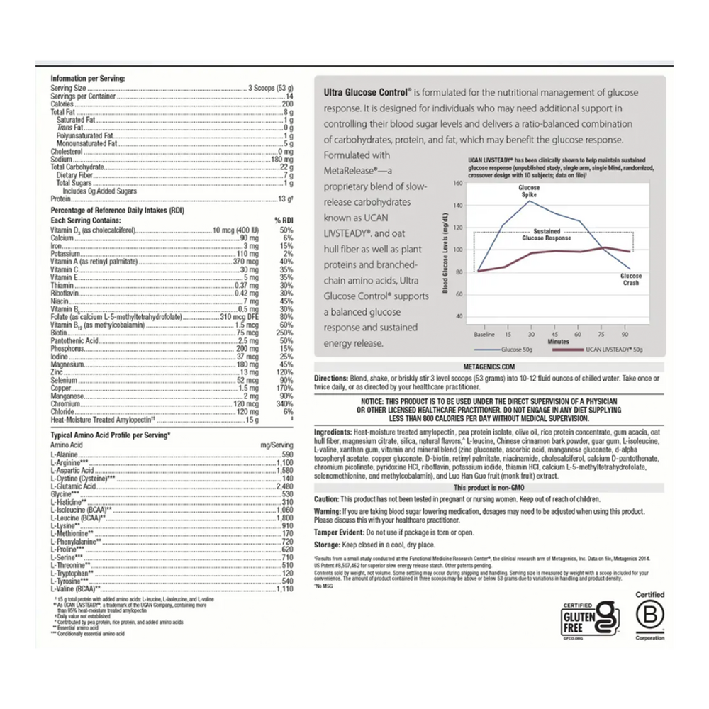 Ultra Glucose Control®, Vanilla
